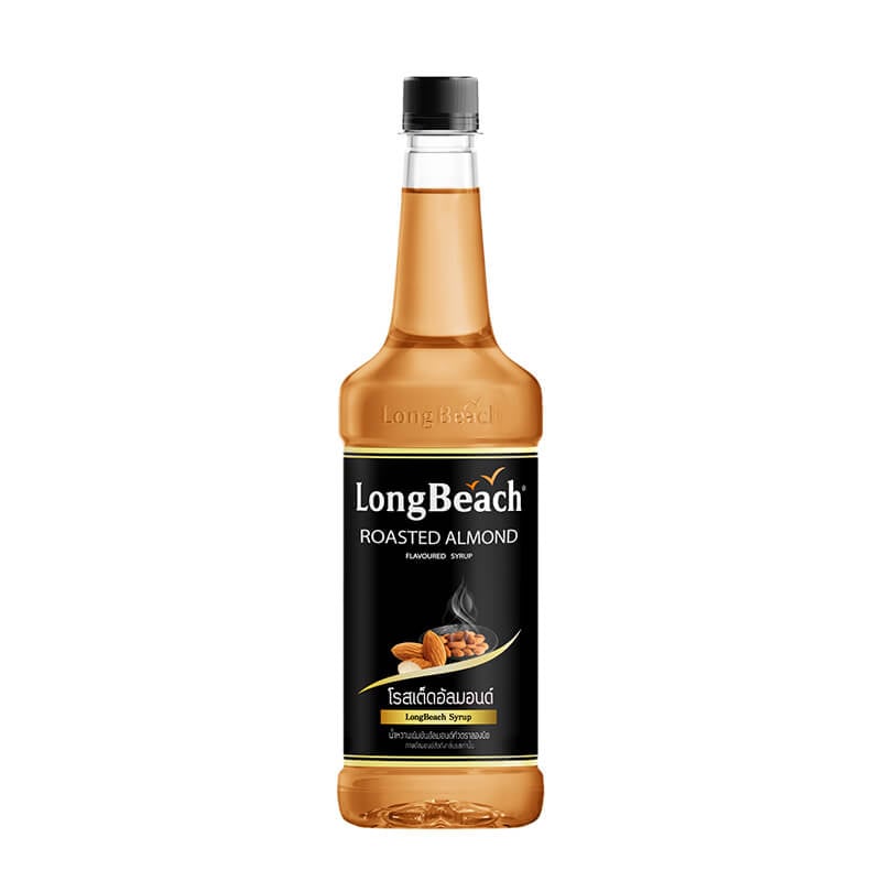 น้ำเชื่อม ลองบีช กลิ่น อัลมอนด์คั่ว ขนาด 740ML.
